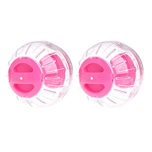 Balacoo 2 Piezas de Pelota de Hámster para Correr Pelota de Plástico para Correr Ejercicio para Animales Pequeños Accesorio para Pelota (Rosa)