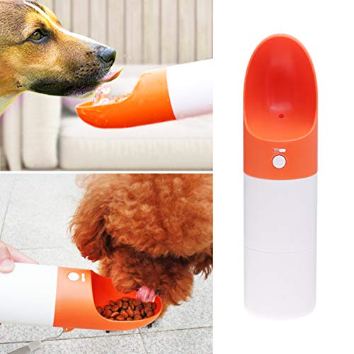 Balacoo Botella de Agua de Perro para Caminar 2 en 1 Comida para Perros y Beber El Agua de Transporte de Mascotas Dispensador de Agua la Taza Portable para El Recorrido al Aire Libre para Caminar