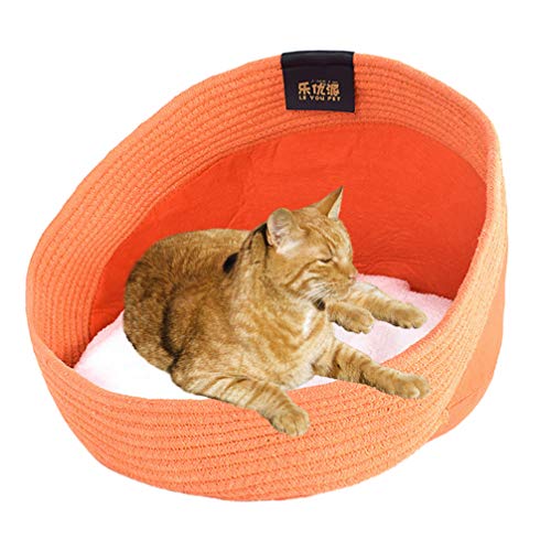 Balacoo Cama Plegable para Nido de Mascotas Fieltro Desmontable Tejido de Punto Perrito Lavable Cesta para Dormir para Animales Pequeños Ardilla Gato Hámster Conejo Cuatro Estaciones