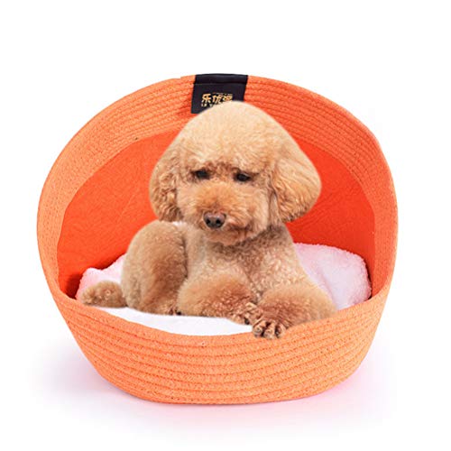 Balacoo Cama Plegable para Nido de Mascotas Fieltro Desmontable Tejido de Punto Perrito Lavable Cesta para Dormir para Animales Pequeños Ardilla Gato Hámster Conejo Cuatro Estaciones