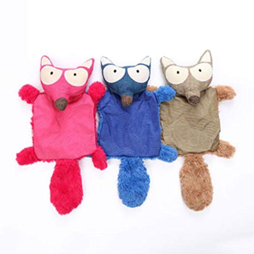 Balacoo Juguete Chirriante para Mascotas Juguete para Perros de Peluche Zorro sin Relleno Perro para Masticar Dientes de Juguete Juguete Limpio Cachorro Juguete de Peluche para Mascota Perro Cachorro