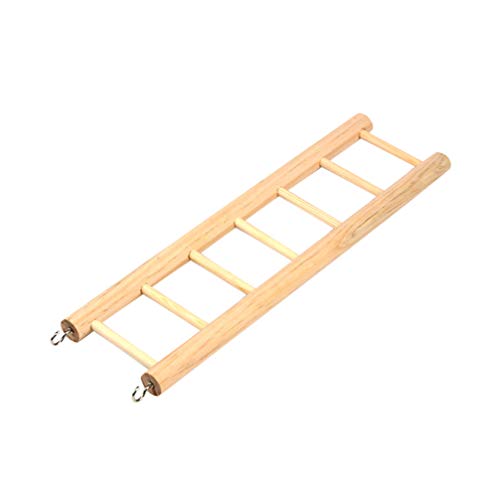 Balacoo Pájaro Escalera de Madera Loro Mesa de Juego Hámster Puentes de Escalera de Madera para Roedores Ardilla Ratones Ratones Ratas (Siete Escaleras)