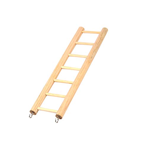 Balacoo Pájaro Escalera de Madera Loro Mesa de Juego Hámster Puentes de Escalera de Madera para Roedores Ardilla Ratones Ratones Ratas (Siete Escaleras)