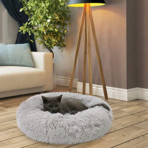 Bangcool Cama para Mascotas Redonda, cálida, Suave y esponjosa, Felpa, Cama para Mascotas, Cama para Gatos, Manta para Mascotas