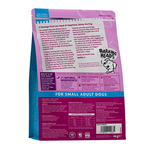 Barking Heads Small Breed Doggylicious Duck, Comida seca para perros pequeños, 4000 g