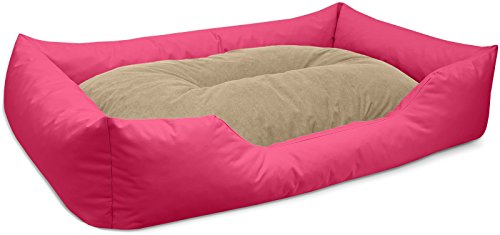 BedDog® colchón para Perro Mimi S hasta XXXL, 26 Colores, Cama, sofá, Cesta para Perro, XXL Rosa/Beige