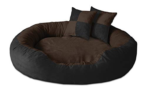 BedDog® PRINS Negro/Marron XL Aprox. 95x80cm colchón para Perro, 12 Colores, Cama, sofá, Cesta para Perro