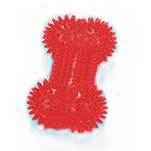 Bibetter - Juguete para Masticar y Masticar para Perros, Resistente a mordidas, no tóxico, Suave, de Goma Natural TPR, para Masticar Dientes, Juguete de Anillo de Limpieza (Rojo)