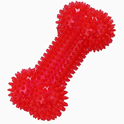 Bibetter - Juguete para Masticar y Masticar para Perros, Resistente a mordidas, no tóxico, Suave, de Goma Natural TPR, para Masticar Dientes, Juguete de Anillo de Limpieza (Rojo)