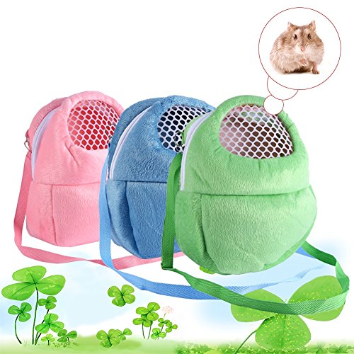 Bolsas de transporte para mascotas Hamster Rata Erizo Saco de dormir Transpirable portátil de salida de viajes Bolsos Mochila con correa de hombro ( Color : Pink )