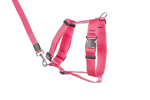 bub's Not Pull - arnés para Perro Grande Sistema Anti tirón (Comprobar tamaño: Cuello 43 a 74 cm Pecho 59 a 94 cm) (Rosa)