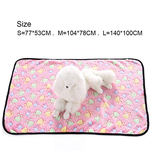 BVAGSS Alfombra Manta para Mascotas Perro Manta de Lana Cama Estera del cojín de Cubierta del Amortiguador XH018 (M, Rose Red)