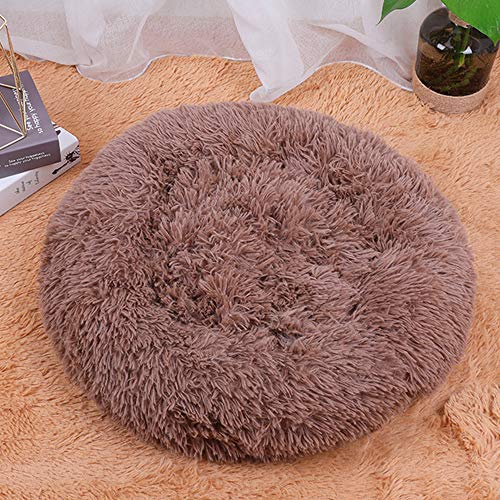 BVAGSS Cama de Felpa Deluxe Plush Redonda de Pelo Nido de Donut para Mascotas Deluxe para Gatos y Perros XH034