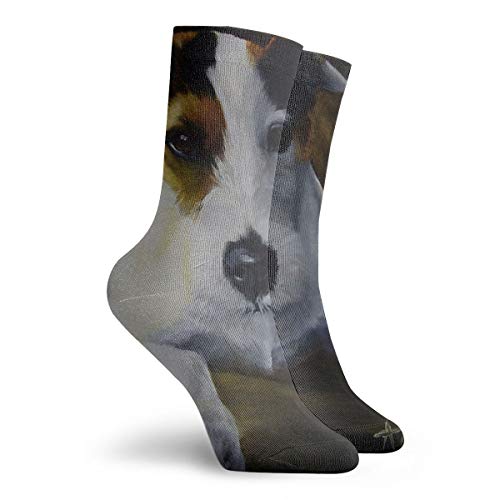 BwwoBing Calcetines de vestir para hombre y mujer, calcetines de compresión para correr, viajes, ciclismo, embarazadas, enfermeras, vuelo- Parson Jack Russell Terrier