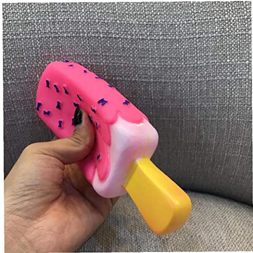 BYFRI 2 Piezas de Juguetes del Perro casero Chew chillón de Goma Rosa de Paleta Juguetes en Forma para el Gato del Perrito del bebé Perros Helado Bite Molar Juguete Divertido Interactivo