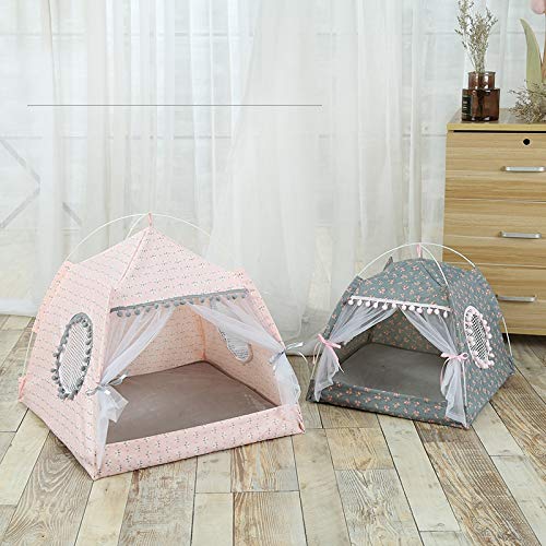 Cama grande Memoria perro espuma, ortopédicas perr Cuatro Estaciones universal del gato del perro Pequeña tienda desmontable y lavable arena for gatos mascotas Nido, Tamaño: XL (Pink Leopard Grain) li