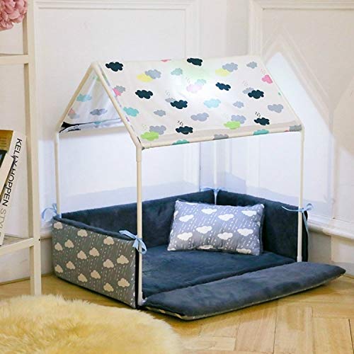 Cama grande Memoria perro espuma, ortopédicas perr CWH011 lavable Inicio Forma Cama for perros Tienda perrera del perro del animal doméstico desmontable Acogedora casa (gris) linda y bonita cama for m