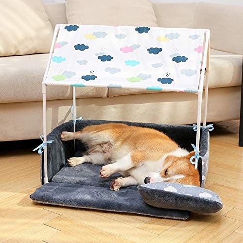 Cama grande Memoria perro espuma, ortopédicas perr CWH011 lavable Inicio Forma Cama for perros Tienda perrera del perro del animal doméstico desmontable Acogedora casa (gris) linda y bonita cama for m