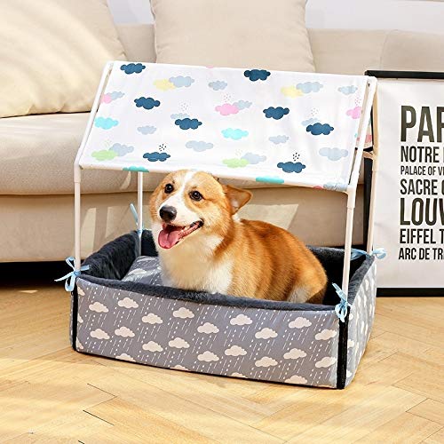 Cama grande Memoria perro espuma, ortopédicas perr CWH011 lavable Inicio Forma Cama for perros Tienda perrera del perro del animal doméstico desmontable Acogedora casa (gris) linda y bonita cama for m