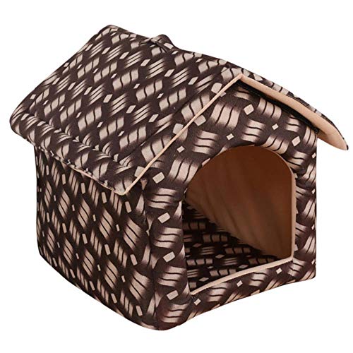 Cama Perro Cama Para Mascotas Casa Para Gatos En Invierno Perro Mascota Perro Gato Cachemira Impresión De La Casa Mantener Caliente Dormir Cojín De Cama Suministros Para Mascotas Cama Para Gatos Perr