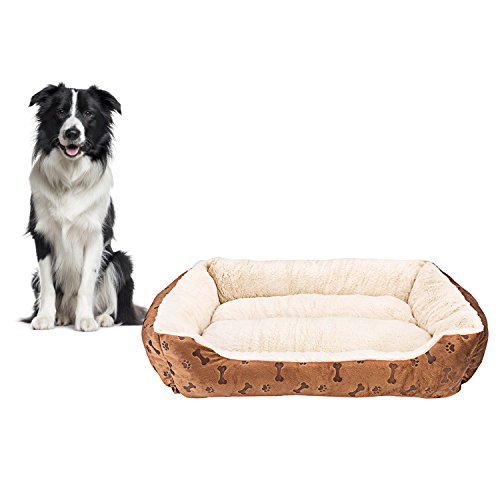 Cama Perro Grande Lavable - Colchon Perro Grande - Colchonetas Para Perros - Cojin Perro Grande - Cama Para Mascotas - Dog Bed Large - Camas Para Perros Grandes Lavables - Huella Perro - 64x54x18cm