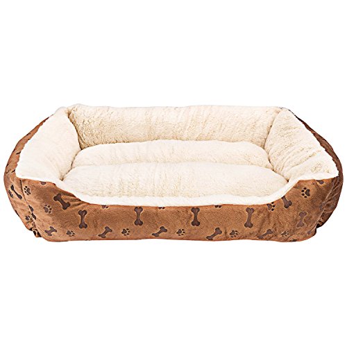 Cama Perro Grande Lavable - Colchon Perro Grande - Colchonetas Para Perros - Cojin Perro Grande - Cama Para Mascotas - Dog Bed Large - Camas Para Perros Grandes Lavables - Huella Perro - 64x54x18cm