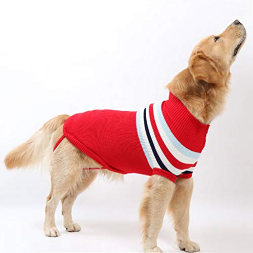 Candybarbar Camisa a Rayas de Estilo inglés Camiseta con Camiseta Superior Perros Algodón Otoño e Invierno Ropa para Mascotas para Cachorro de Perro Suéter cálido