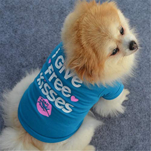 Candybarbar Primavera y otoño Chalecos para Perros Algodón Transpirable Camiseta de Manga Corta Ropa para Mascotas para Perros Ropa para Perros pequeños