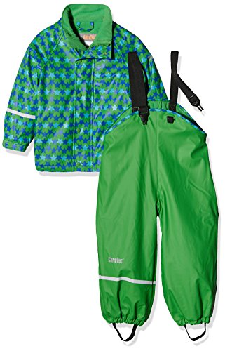 CareTec Chaqueta y Pantalón Impermeable Unisex Niños, Verde (Grün 974), 80