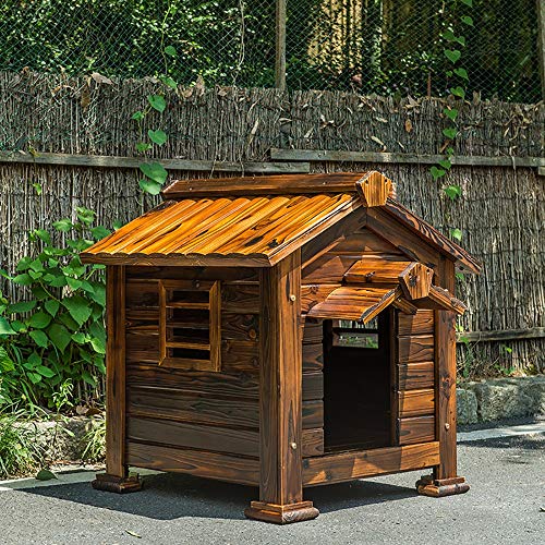 Caseta De Perro Al Aire Libre Medio perrera del perro del perrito del perro Casa de perro mascota de la perrera con tejado a dos aguas for un hogar especial for su mascota Casa De Perro Mascota