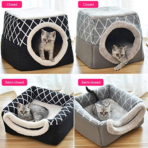 Caseta Perro Interior Camas para Perros Mascota Cueva Nido Mascota Perro Camas Perro sofá Cama Cama del Perro Camas para Gatos Gray,l