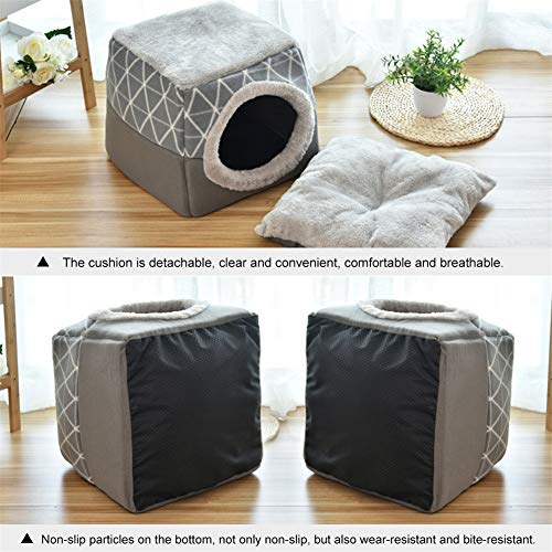 Caseta Perro Interior Camas para Perros Mascota Cueva Nido Mascota Perro Camas Perro sofá Cama Cama del Perro Camas para Gatos Gray,l