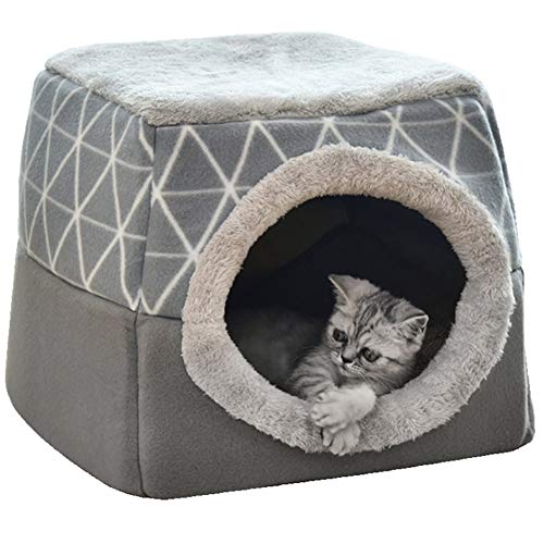 Caseta Perro Interior Camas para Perros Mascota Cueva Nido Mascota Perro Camas Perro sofá Cama Cama del Perro Camas para Gatos Gray,l