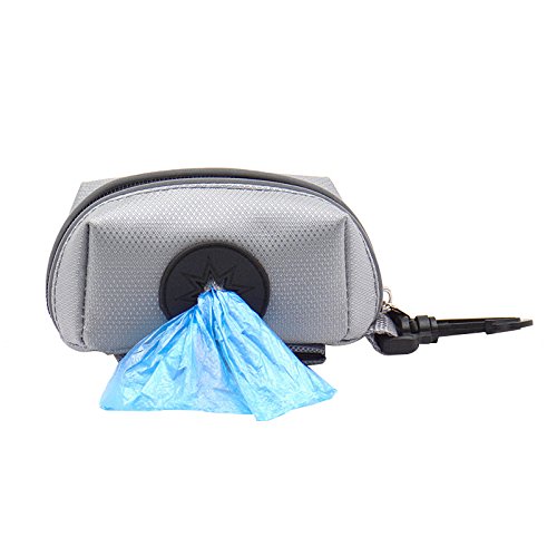 Cdet Bolsa de excremento de Perro Cachorro Basura para Mascotas Lona de Nylon con Cremallera Pet Poo Poop Waste Scoop Pet Dog Mini Travel Garbage Bag,Gris