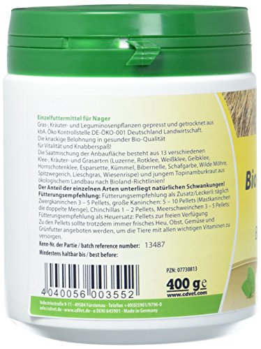 cdVet Naturprodukte Bio de Hierbas Verde pellets 400 g