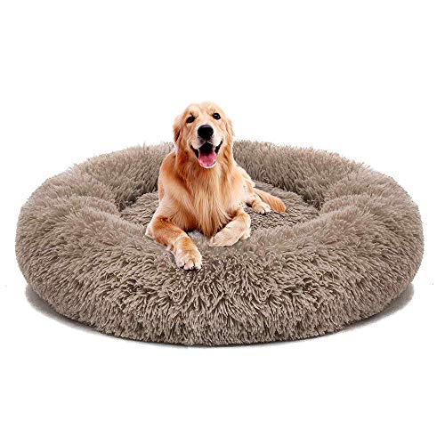 CENY - Cama para perro grande para labrador, Golden Retriever, Samoyed, Shepherd, Rescate grande – Redondo calmante Kennel perro Kennel extra grande cojín extra grande, super suave y antideslizante