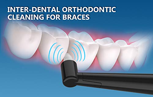 Cepillo de dientes eléctricos, 4 Horas de Recarga la Duración es de 30 Días,Cepillo de Dientes de Viaje con Bolso de Viaje y 8 Cabezas de Cepillo de Dientes Negro para Fairywill(FW-507+420)