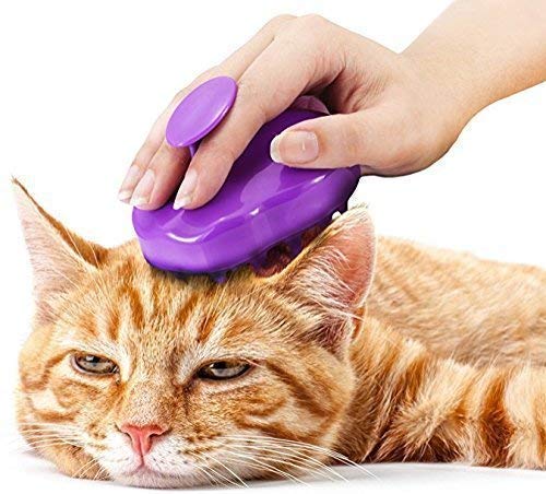 Cepillo para Gatos con Púas Extra Suaves de Silicona – Cepillo de Masaje para Limpieza y Caída del Pelo Apto para Pelo Corto y Largo