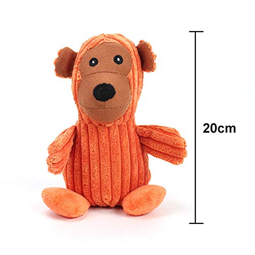 CEXWZQ Perros Juguete Quiet Juguete Juguete Mascota Animales Peluches Adecuado para Gatos y Perros, mono, medium