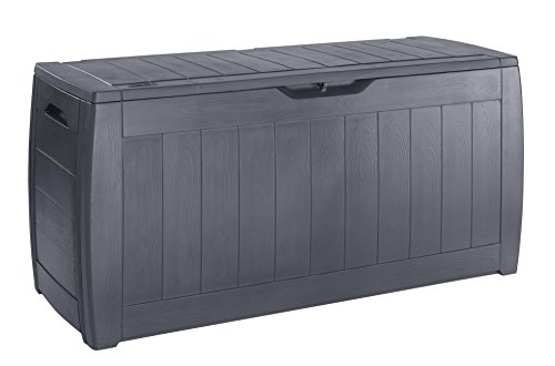 Chalet-Jardin 12HOLLYWOOD - Caja de Almacenamiento para el jardín (270 L), Color Gris