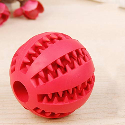 Chowcencen Alimentador de Bolas 5,2 cm / 7 cm de Perro de Juguete de Goma de Limpieza de Dientes Bolas Animal doméstico del Perro del Gato del Perrito de la Elasticidad de los Dientes Chew Toys