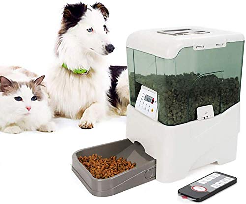 CHW Alimentador portátil puede controlar remotamente el alimentador para mascotas 10,65 litros ultra-inteligente de gran capacidad del gato y el perro sensor alimentador automático de seguridad