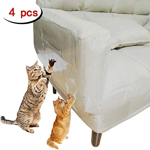 Clashduck Protectores de Muebles de Gatos para Muebles de Gatos, Muebles de Gatos, Protectores de arañazos para sofá, Puerta, Muebles de Madera, 4 Paquetes