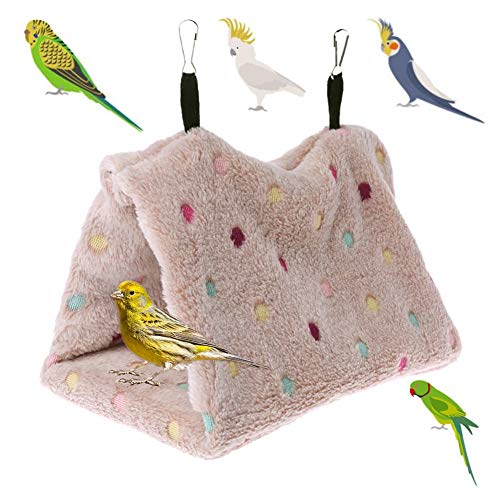 Clicks Cama Colgante para pequeños Animales Hamaca de Animales Suave y cálida Casa cálida para Conejo Hámster Cerdo holandés cobaya Pájaro Loro Canario S