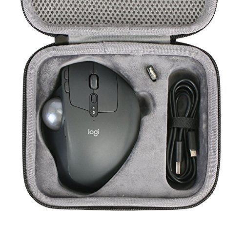 co2CREA Duro Viajar Caso Cubrir para Logitech MX Ergo - Trackball inalámbrico avanzado ratón (Black-Large)