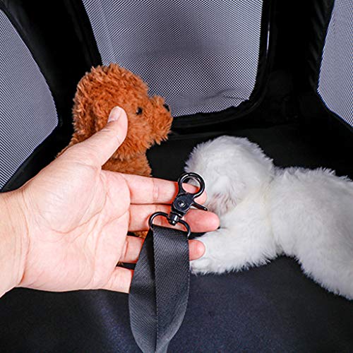 Cochecitos para Perros para Gatos Y Perros Grandes Y Medianos De hasta 55 Kg, Buggy para Mascotas Plegable De 4 Ruedas De Viaje Ligero, Puertas Dobles Delanteras Y Traseras