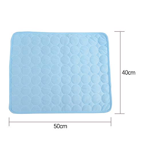 Colchonetas de enfriamiento para Mascotas de Verano Enfriador de colchón de Cama para Perros pequeños/medianos/Grandes/Gatos Cool Pet Sofa Cushion Dog Summer Products S/M/L/XL,Blue,L