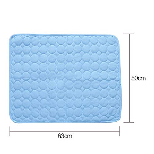 Colchonetas de enfriamiento para Mascotas de Verano Enfriador de colchón de Cama para Perros pequeños/medianos/Grandes/Gatos Cool Pet Sofa Cushion Dog Summer Products S/M/L/XL,Blue,L