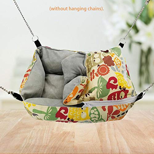 Colgante Ped Bed para Mascota Hámster Rata de jerbo Ratón Chinchilla Conejillo de Indias Hurón Ardilla Conejo Gatito Cachorro Jaula de Animales pequeños Accesorios de Juguete Hamaca Suave y cómoda