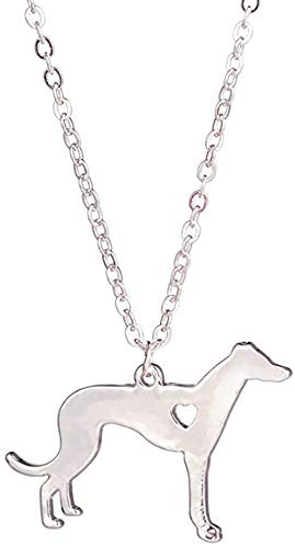 Collar Collar De Galgos De Plata Colgante De Perro Joyas para Perros Raza De Perro Joyas para Mascotas Mascotas Regalo Conmemorativo Regalo De Criador Regalo Amantes De Perros